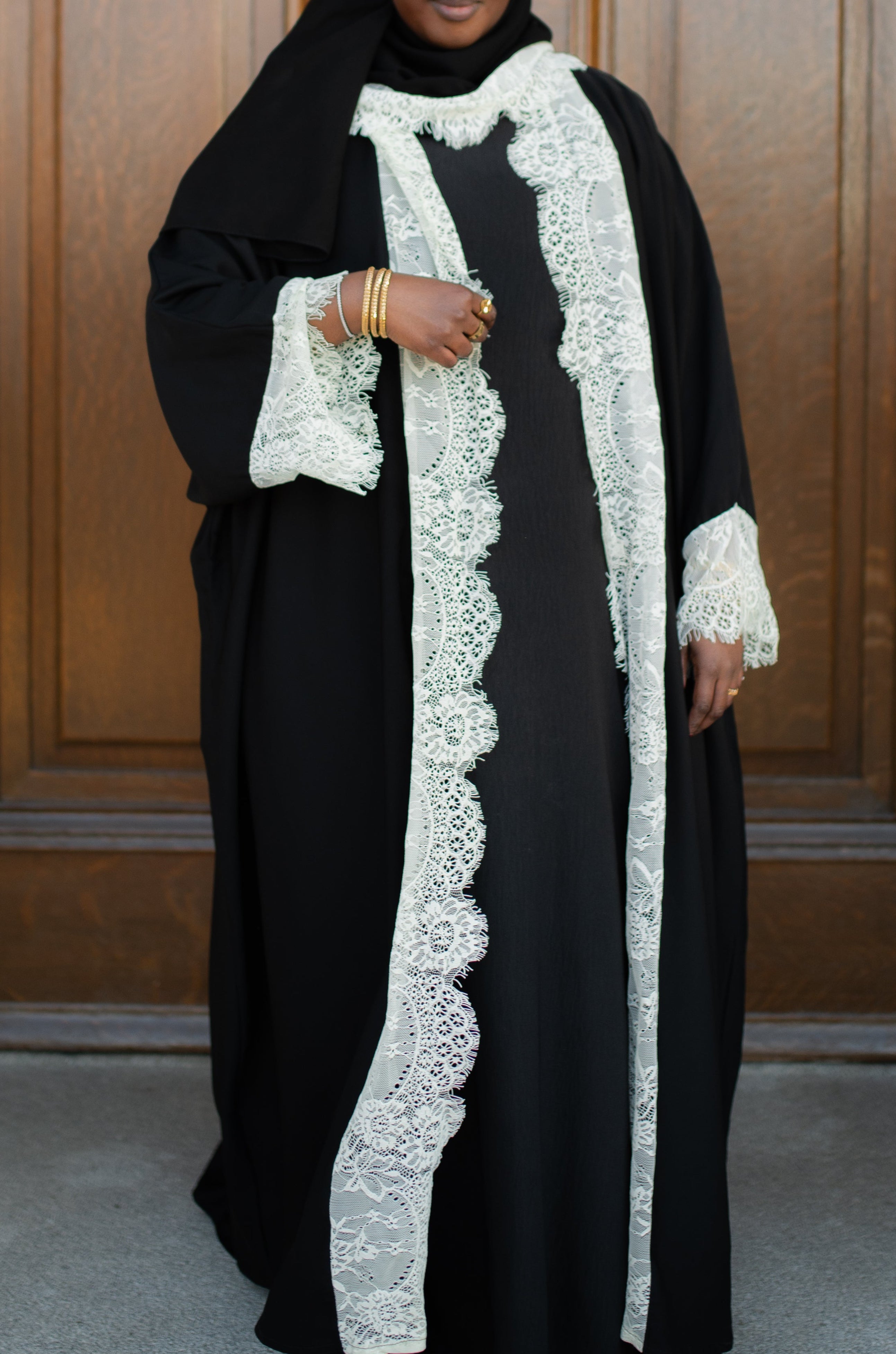 White Lace Abaya