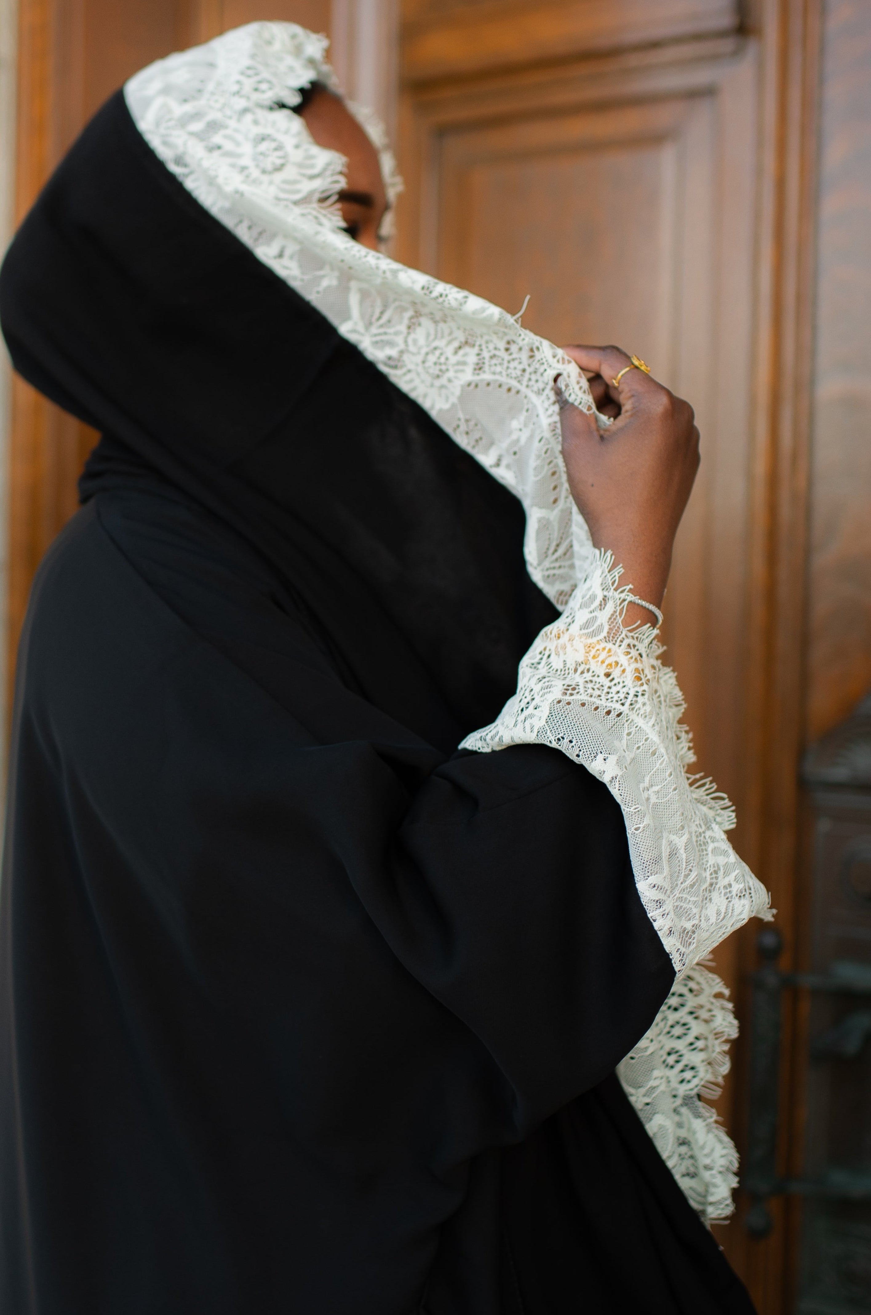 White Lace Abaya