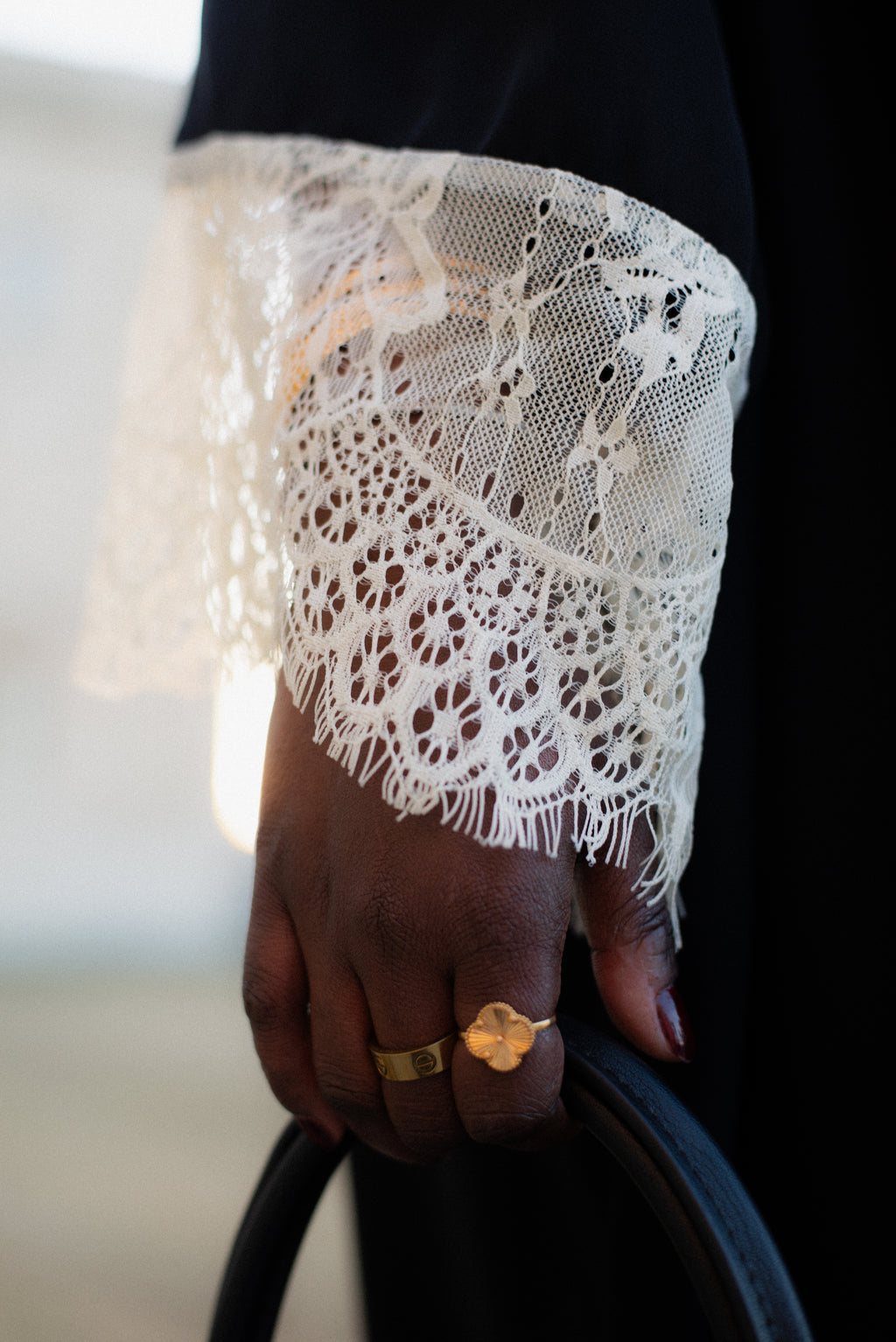 White Lace Abaya